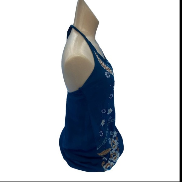 O’neil Blue Floral Halter Top Size XS - Picture 3 of 9